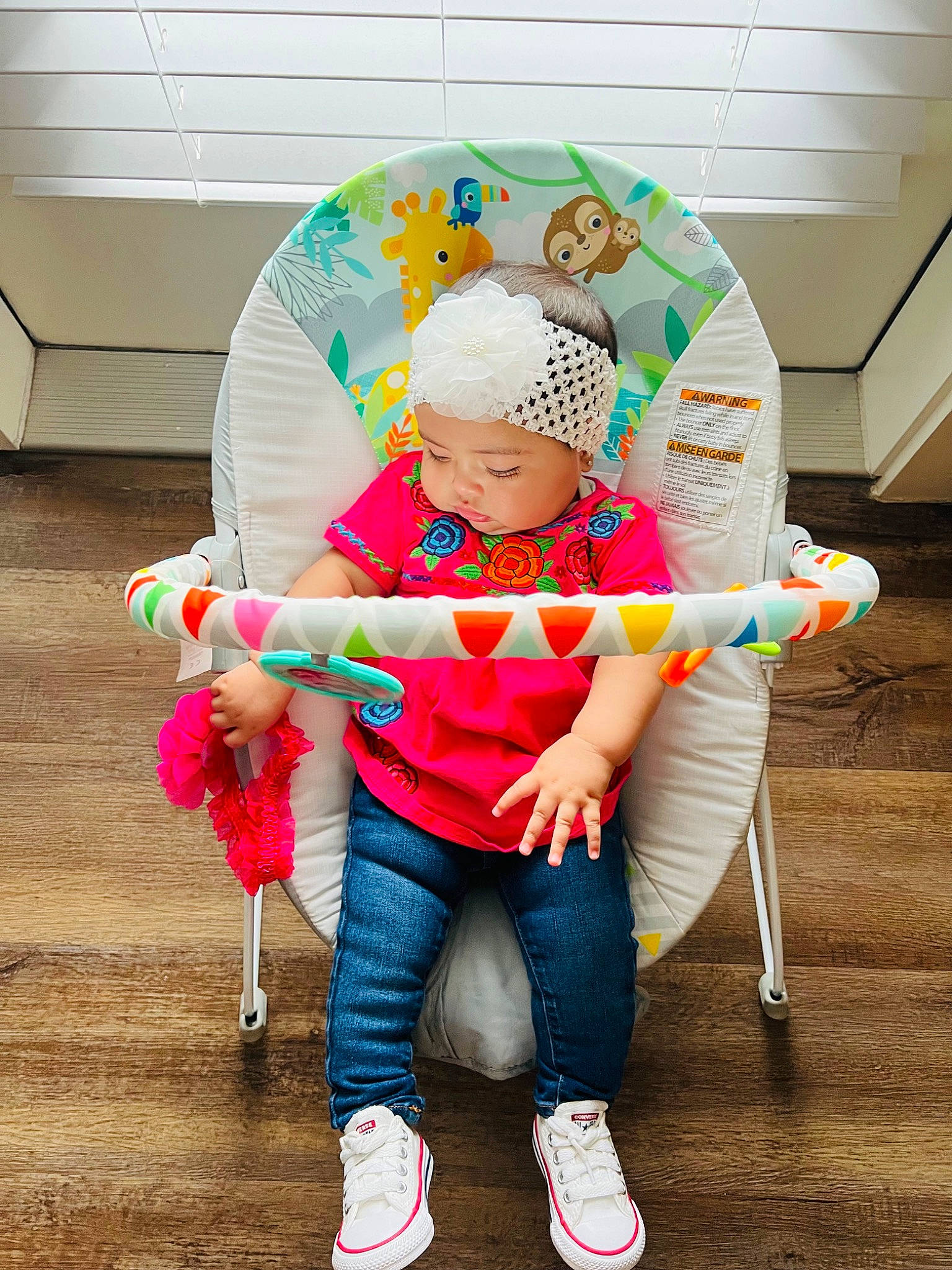 Lexie joined the competition — help win amazing prizes! baby_products, baby_toddler_clothing, balloon, chair, child, event, fun, happy, headwear, leisure, magenta, party_supply, person, pink, play, recreation, sitting, t_shirt, toddler, toy