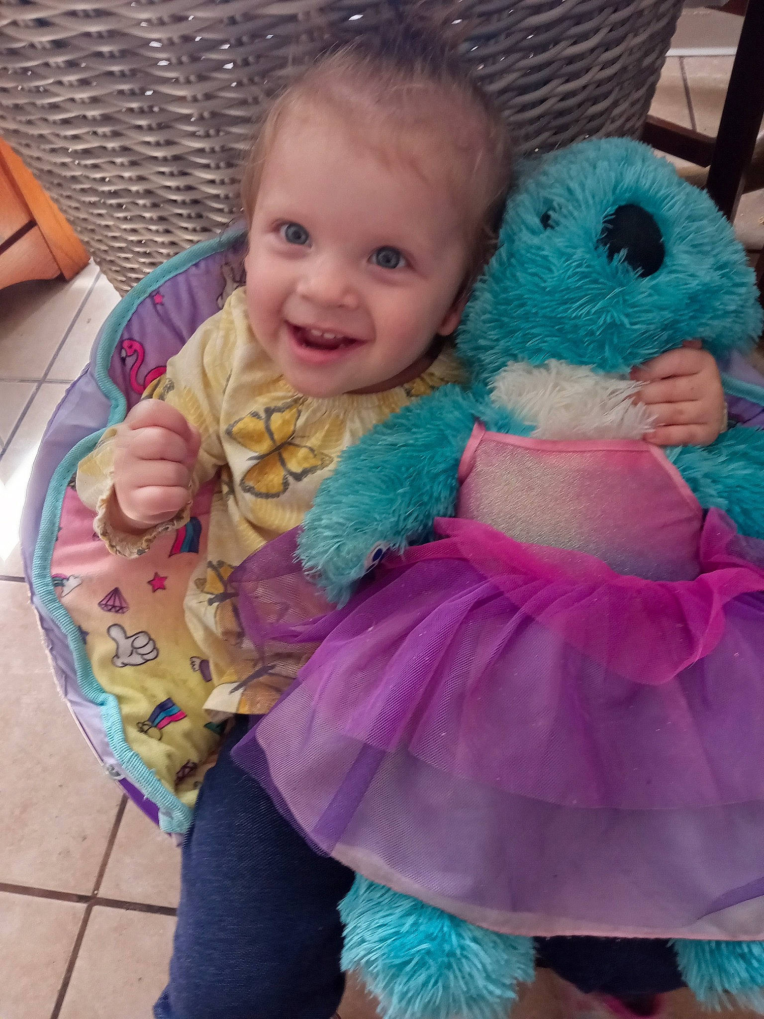 Eretria joined the competition — help win amazing prizes! baby, baby_products, baby_toddler_clothing, child, doll, face, fun, happy, iris, joy, magenta, person, pink, product, purple, sitting, skin, smile, textile, toddler