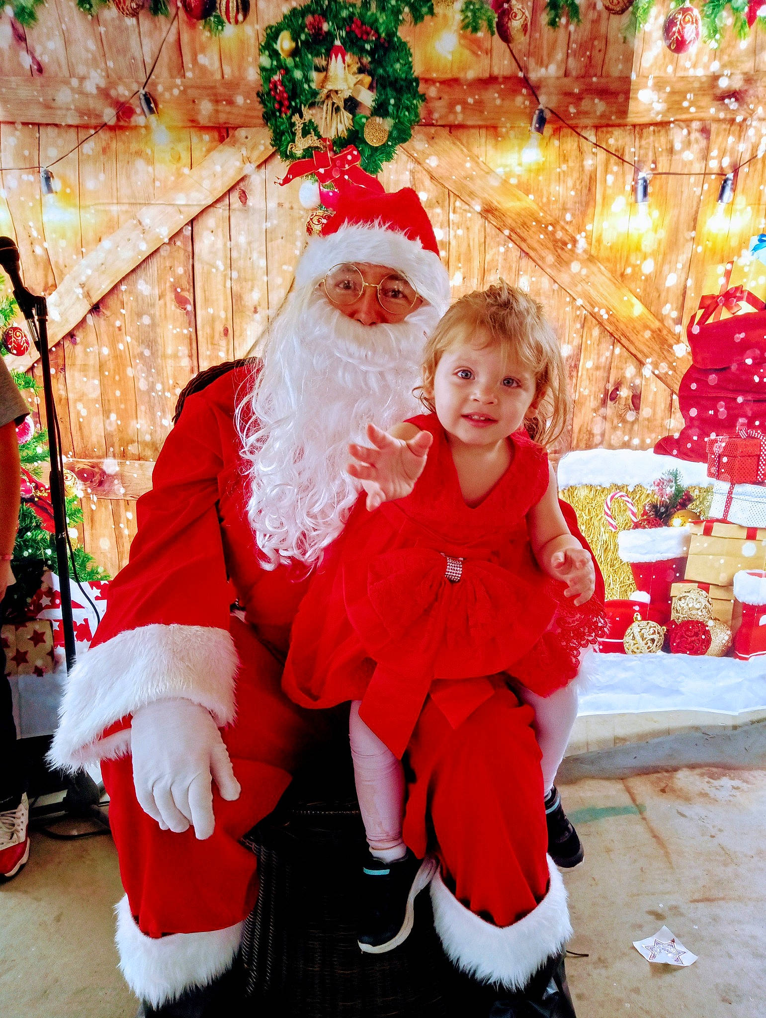 Eretria joined the competition — help win amazing prizes! beard, boot, christmas, christmas_decoration, christmas_eve, costume_hat, event, fictional_character, fun, happy, hat, headwear, holiday, lap, person, red, santa_claus, shoe, smile, toddler