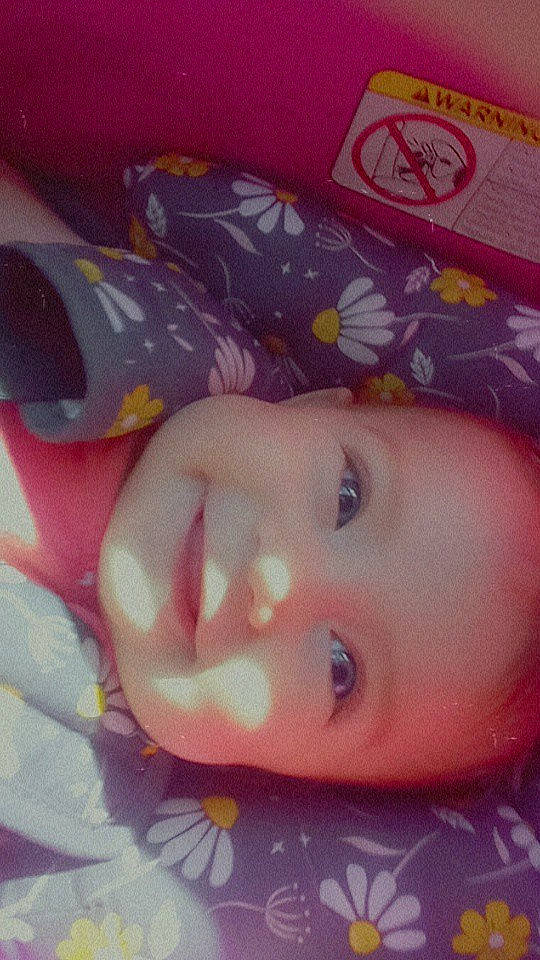 Eliana joined the competition — help win amazing prizes! baby, baby_products, baby_toddler_clothing, cheek, child, eyebrow, eyelash, fun, happy, iris, joy, lip, magenta, material_property, nose, pattern, person, pink, skin, smile