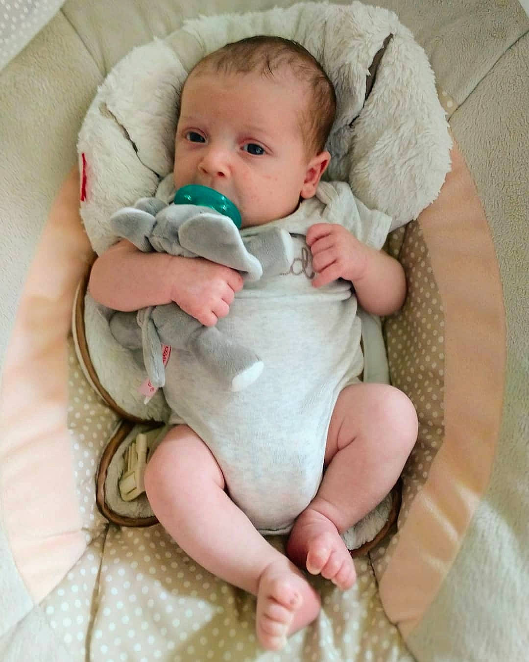 Bryson joined the competition — help win amazing prizes! baby, baby_sleeping, baby_toddler_clothing, cheek, comfort, eye, face, finger, hand, head, iris, knee, leg, linens, person, pink, skin, sleeve, stomach, thigh