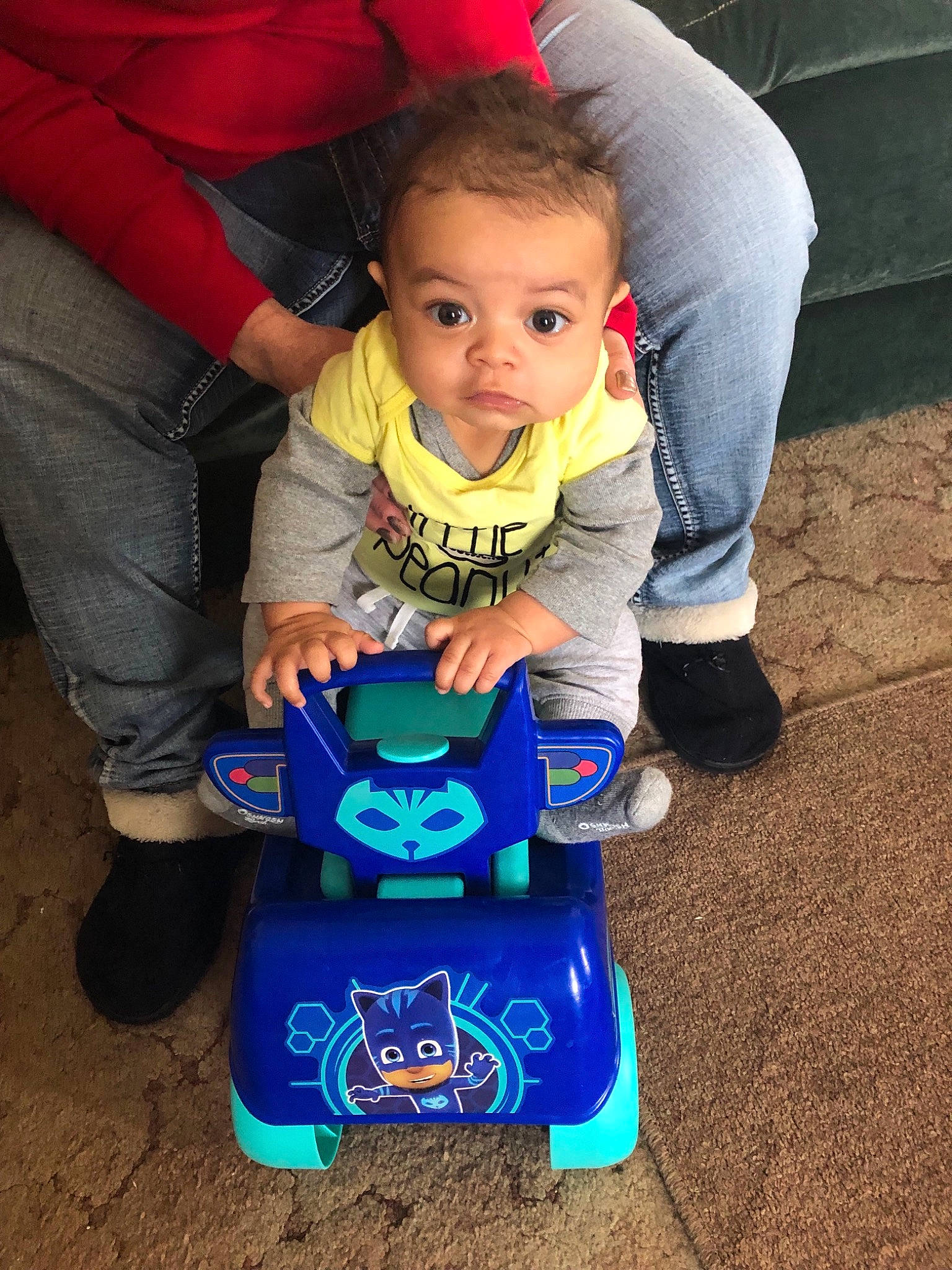 Jermaine joined the competition — help win amazing prizes! child, person, play, sitting, smile, toddler, toy