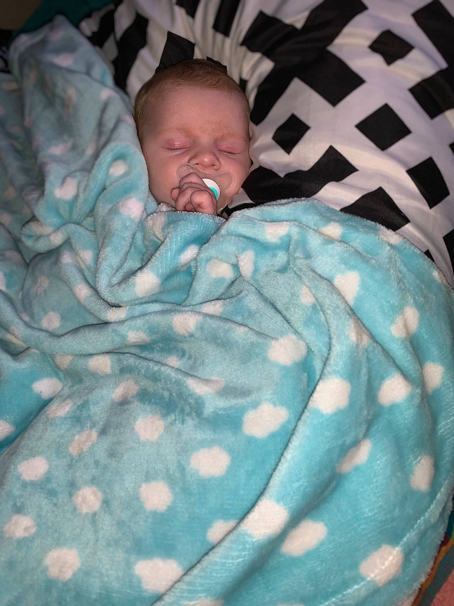 Langston is registered to the contest to win money with this photo: baby, child, person, sleep