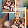 Toshia Harris joined the competition — help win amazing prizes! child, toddler, blur, chair, clothing, pink_pants, brown_shirt, hair_ties, sitting, indoor, footwear, cute, portrait, love_text, baby, furniture, casual, young_child, person, seated