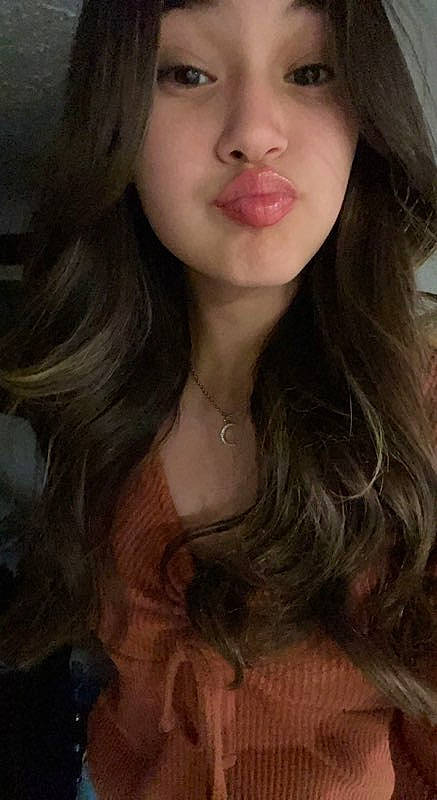 Alicia joined the competition — help win amazing prizes! bangs, black_hair, cheek, chest, chin, eyebrow, eyelash, flash_photography, jaw, layered_hair, lip, lipstick, long_hair, mouth, neck, nose, person, selfie, skin, smile