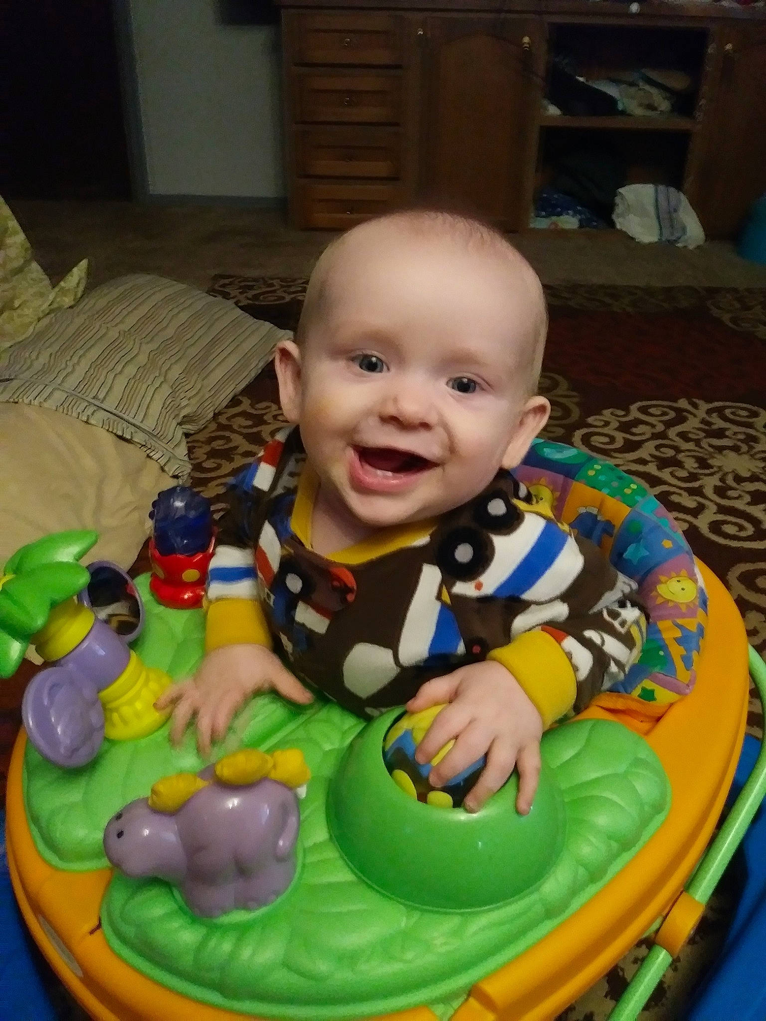 Enoch is registered to the contest to win money with this photo: baby, baby_playing_with_toys, baby_products, baby_toys, child, food, person, play, product, sitting, toddler, toy, tummy_time