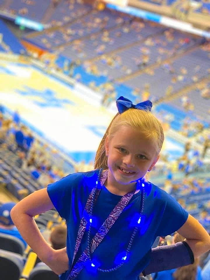 Addison joined the competition — help win amazing prizes! blue, child, cobalt_blue, electric_blue, fun, joy, leisure, performance, person, toddler, vacation