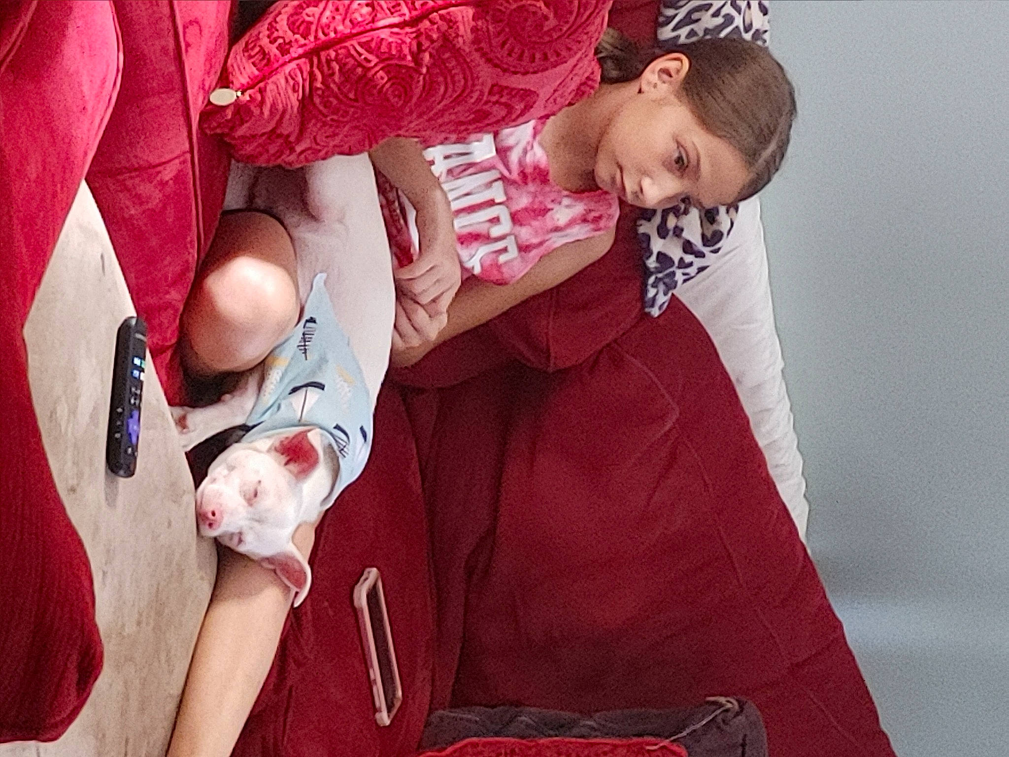 Little Dude is registered to the contest to win money with this photo: baby, baby_toddler_clothing, carmine, child, comfort, event, eye, fashion_design, gesture, happy, human_leg, magenta, mouth, nail, pink, red, skin, sleeve, thigh, toddler