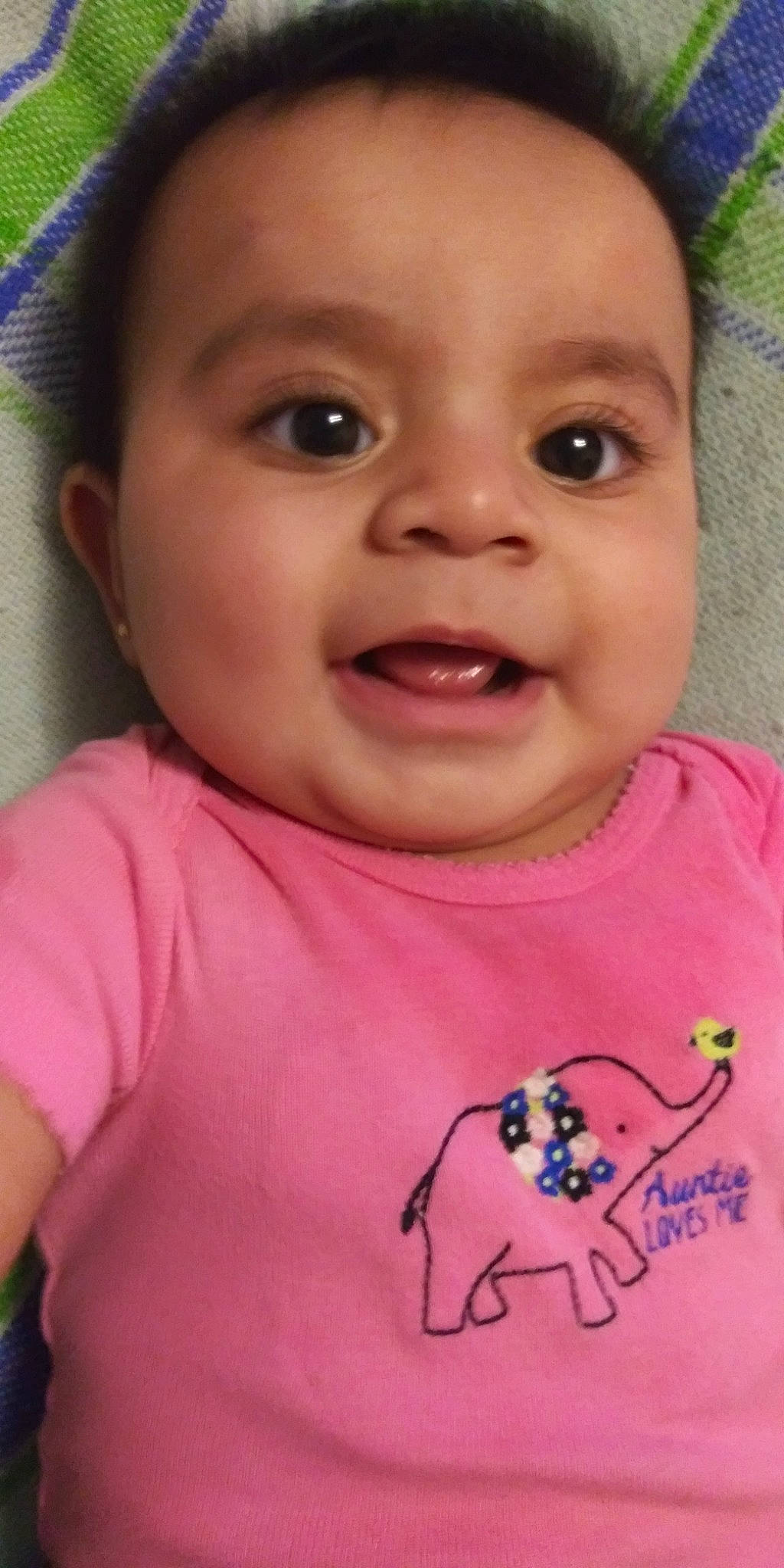 Joselyn joined the competition — help win amazing prizes! baby, cheek, child, chin, eye, eyebrow, face, facial_expression, forehead, head, iris, lip, mouth, nose, organ, person, pink, skin, smile, toddler