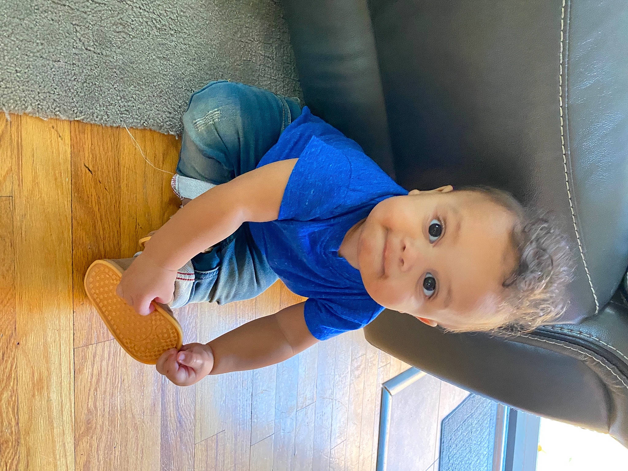 Justin is registered to the contest to win money with this photo: baby, baby_grabbing_for_something, baby_products, baby_safety, baby_toddler_clothing, child, comfort, curtain, elbow, flooring, hardwood, laminate_flooring, person, play, playing_with_kids, toddler, varnish, wood_flooring, wood_stain