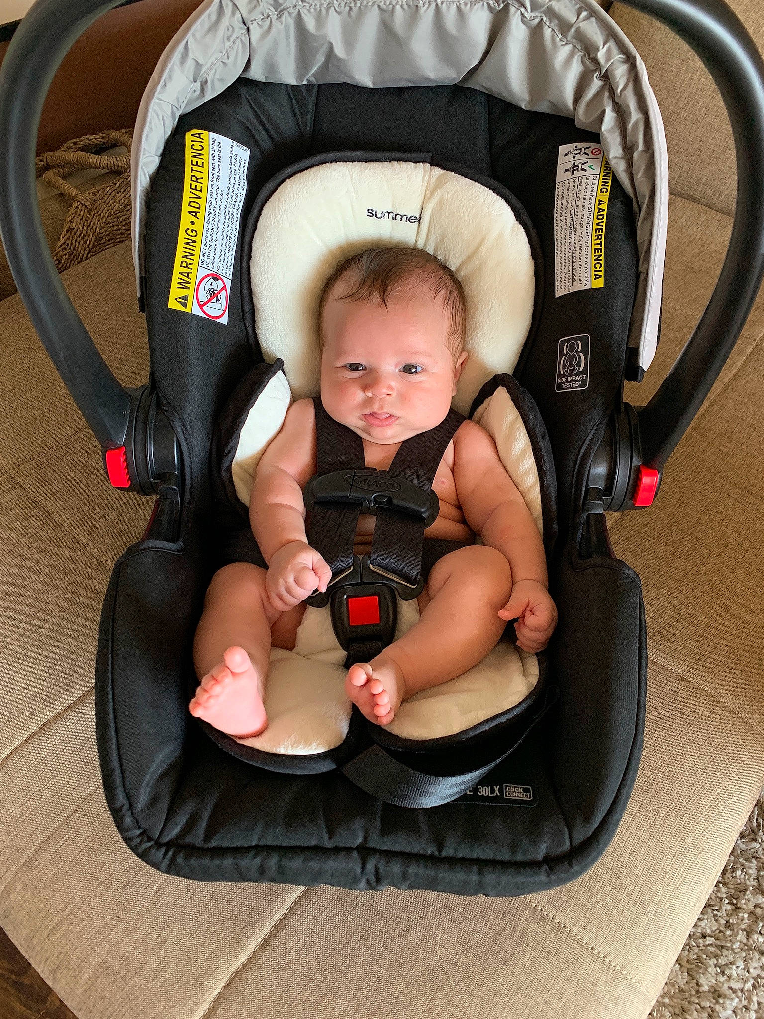Kyden is registered to the contest to win money with this photo: baby, baby_carriage, baby_in_car_seat, baby_products, car_seat, child, comfort, person, product, toddler