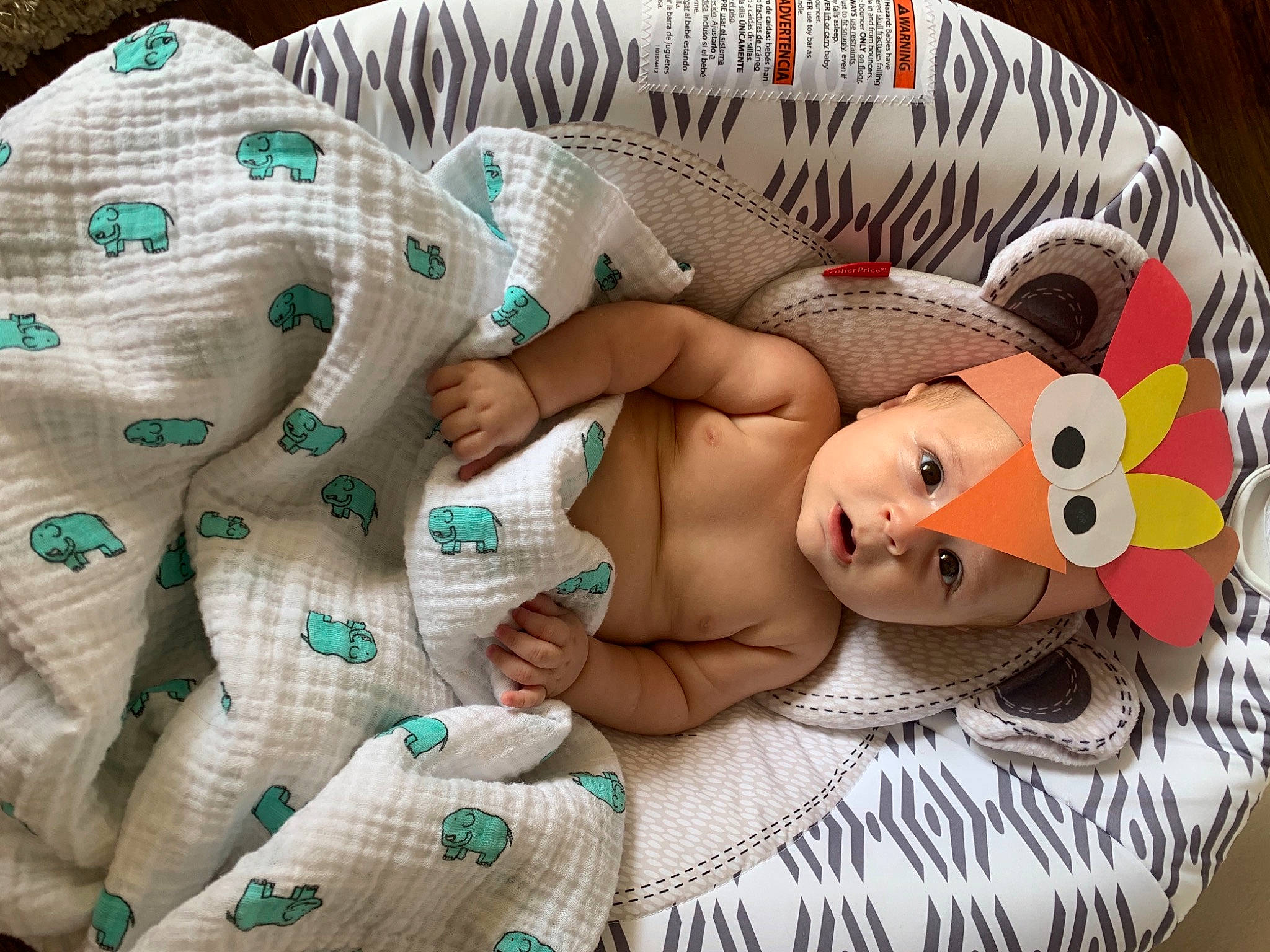 Kyden is registered to the contest to win money with this photo: baby, birth, child, headwear, person, textile