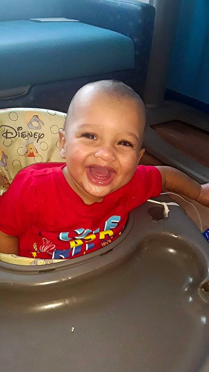 Langston joined the competition — help win amazing prizes! baby, child, fun, joy, person, smile, toddler