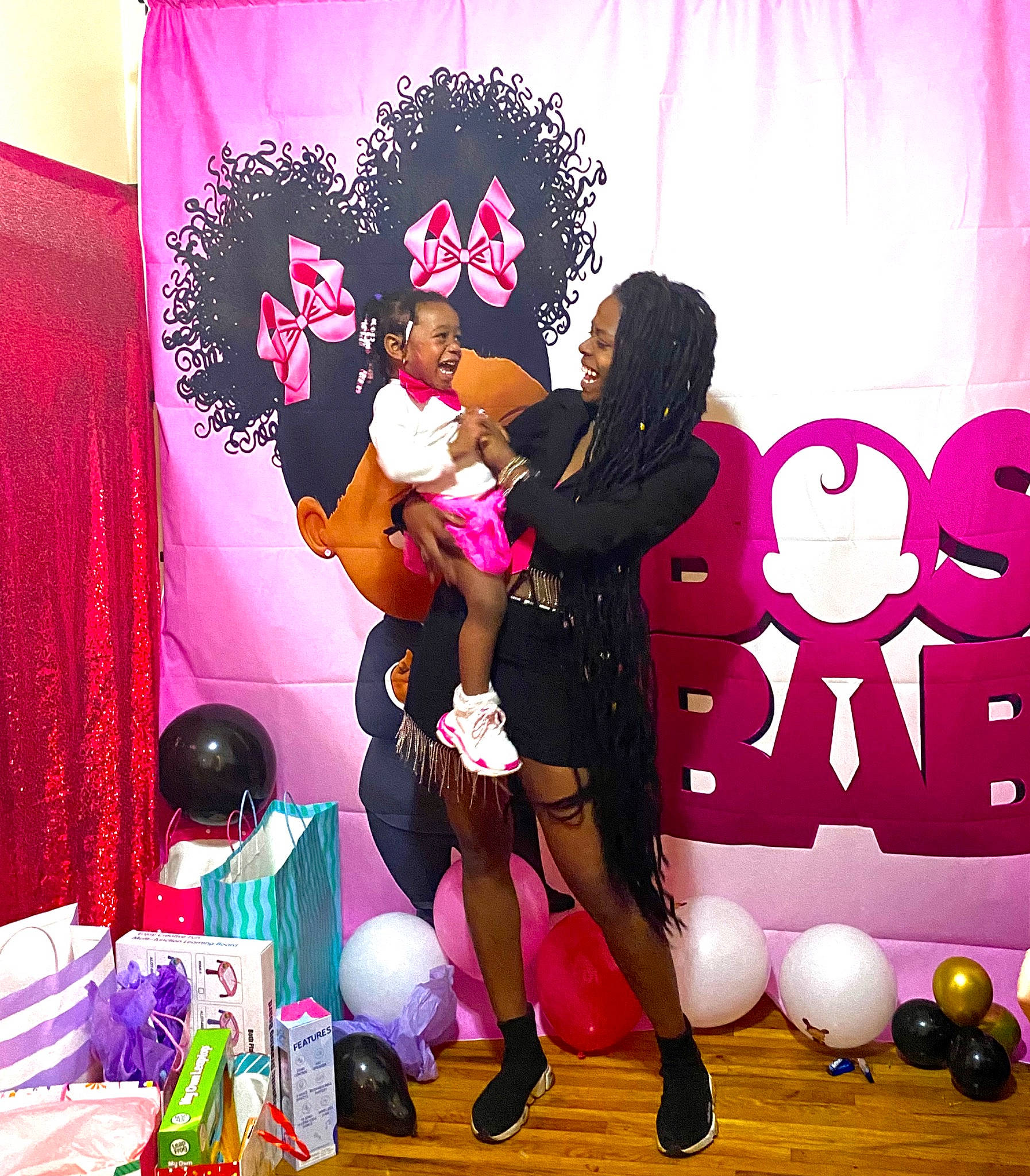 Arabella is registered to the contest to win money with this photo: advertising, animation, art, balloon, curtain, entertainment, event, font, fun, graphics, happy, leisure, magenta, party, party_supply, performing_arts, person, pink, purple, snapshot