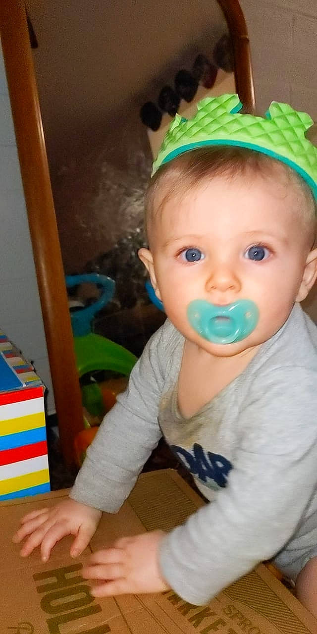 Jaxxon joined the competition — help win amazing prizes! baby, baby_toddler_clothing, cap, cheek, child, costume_hat, eye, eyebrow, fun, green, happy, helmet, iris, mouth, nose, person, product, skin, sleeve, t_shirt