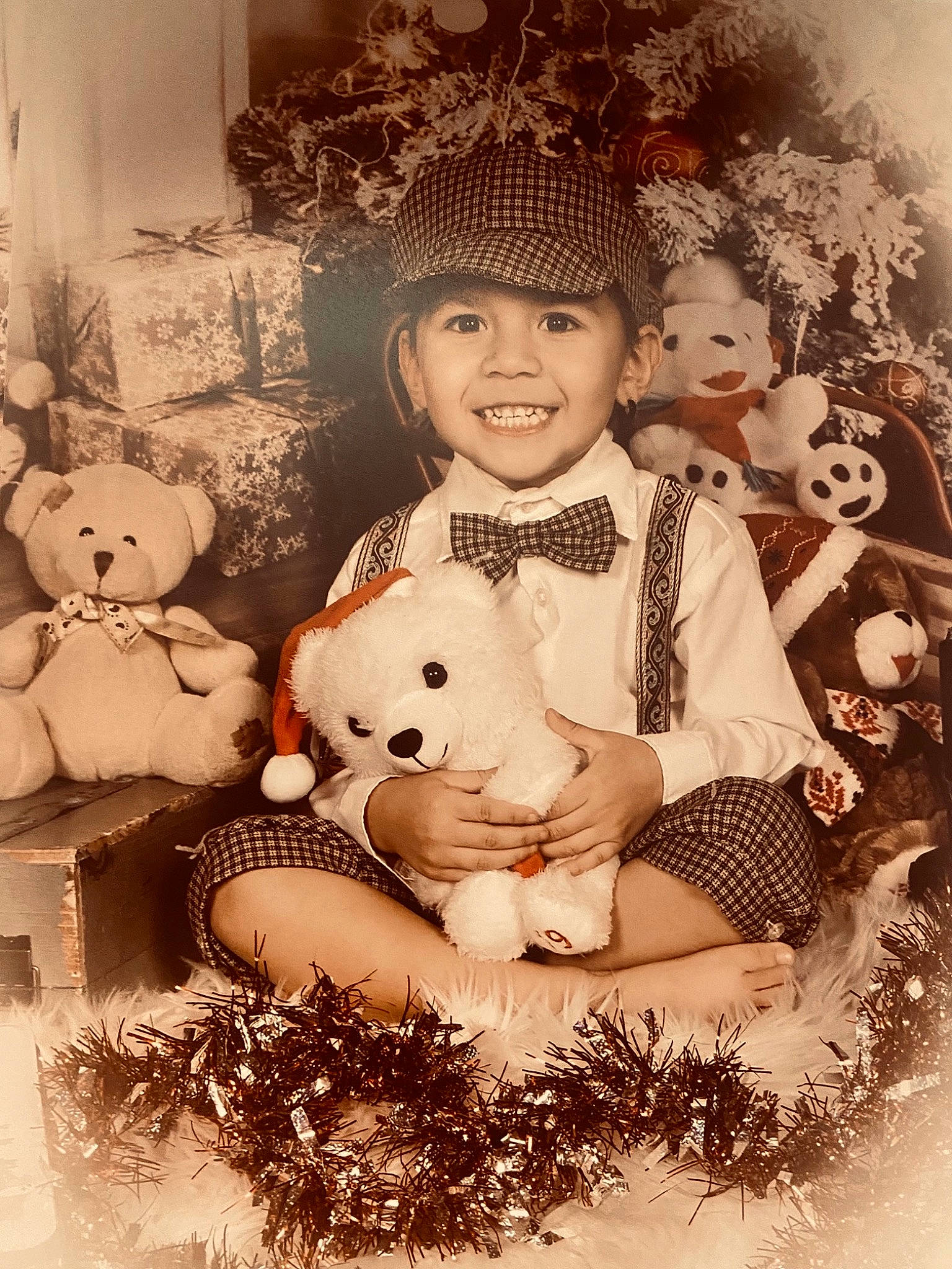 Jaden joined the competition — help win amazing prizes! art, baby, child, christmas_eve, event, fur, happy, hat, headwear, joy, ornament, person, rabbit, room, smile, stock_photography, stuffed_toy, teddy_bear, toddler, toy