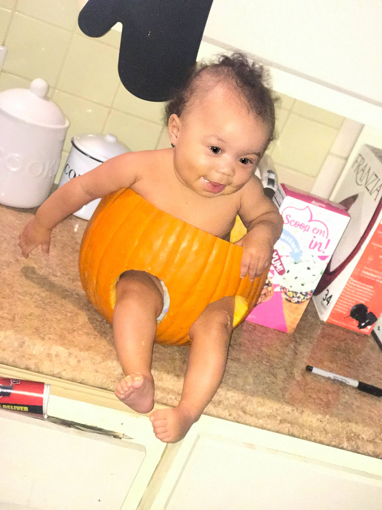 Amyra joined the competition — help win amazing prizes! abdomen, baby, barefoot, bathing, beauty, chest, child, floor, flooring, foot, fun, happy, human_leg, knee, leg, orange, person, thigh, toddler, trunk