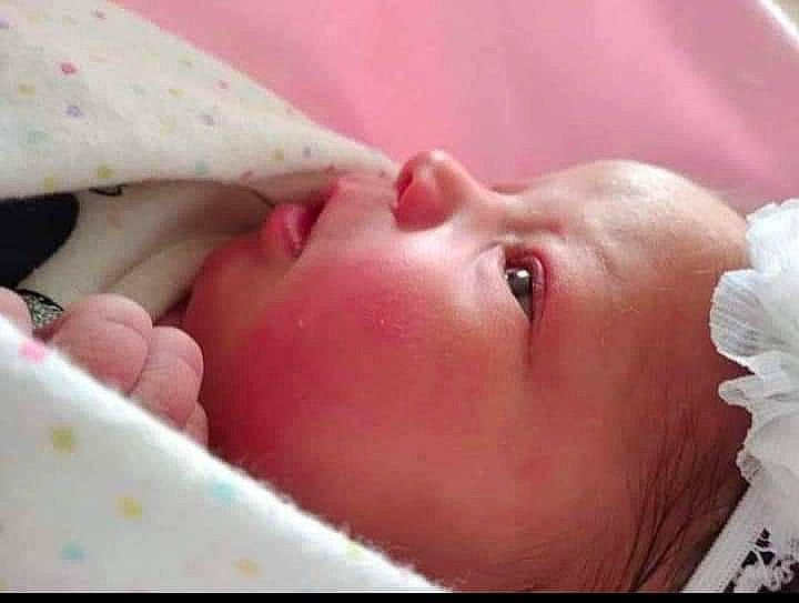 Renesmee joined the competition — help win amazing prizes! baby, cheek, chin, close_up, comfort, ear, eyebrow, eyelash, facial_expression, finger, hand, happy, headgear, lip, mouth, nail, nose, person, pink, skin