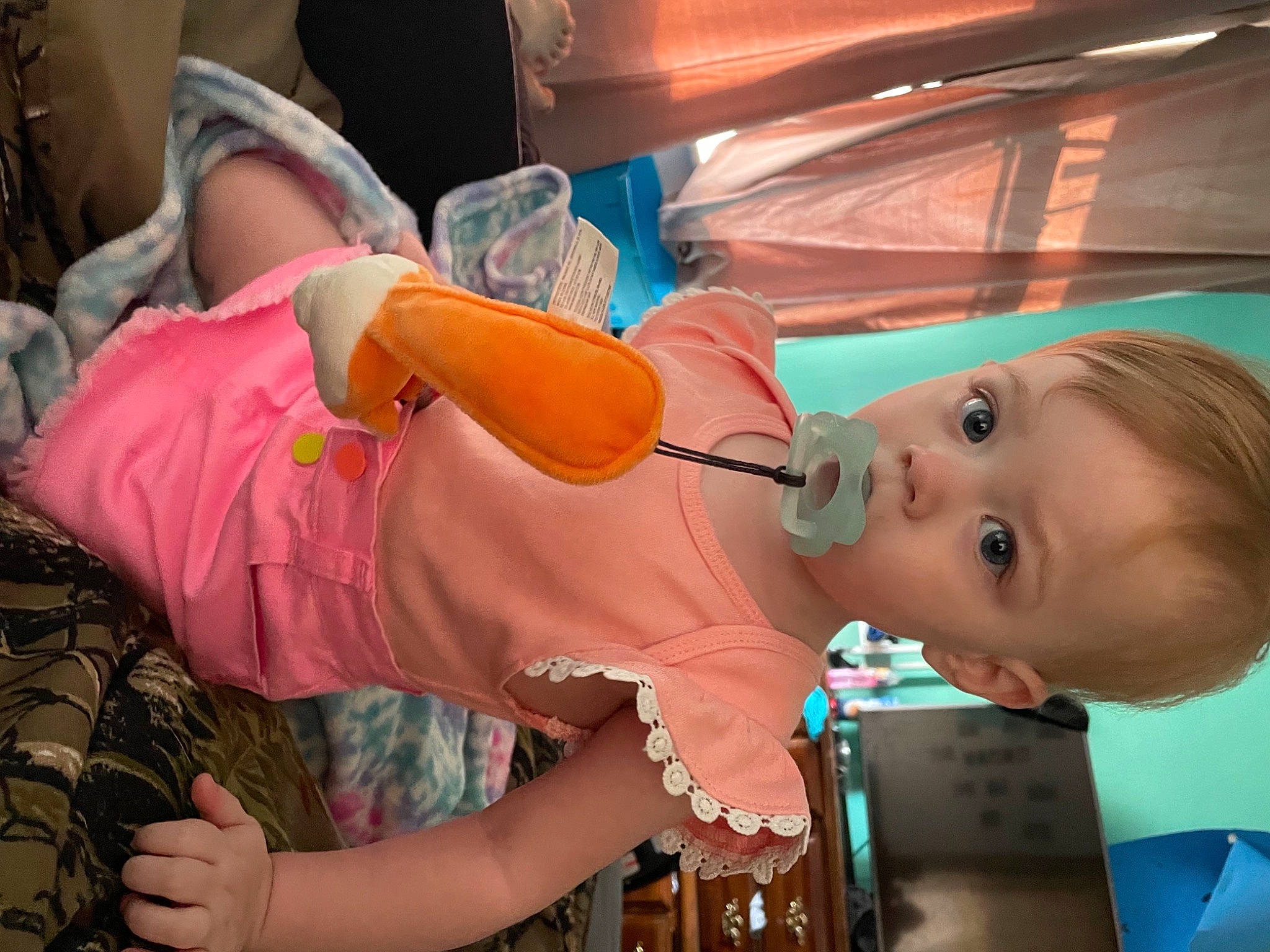 Evalynn is registered to the contest to win money with this photo: baby, baby_products, cheek, child, event, eyelash, fun, happy, leisure, mouth, pattern, person, room, skin, surprise, toddler, vacation