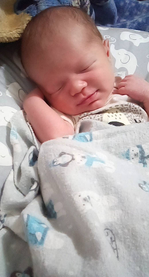 Sterling is registered to the contest to win money with this photo: baby, baby_products, bedtime, birth, cheek, child, person, skin, sleep, toddler