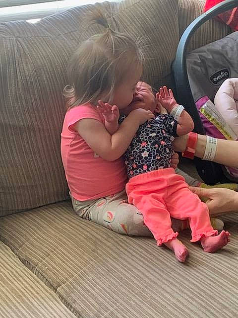 Emerie June joined the competition — help win amazing prizes! baby, child, comfort, interaction, nap, person, pink, play, skin, toddler, vacation