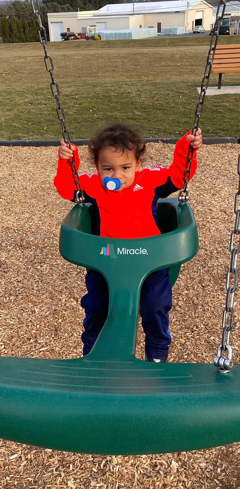 Cj joined the competition — help win amazing prizes! baby, baby_toddler_clothing, balance, blue, child, city, electric_blue, fun, grass, happy, leisure, outdoor_play_equipment, person, play, playground, playing_sports, recreation, sitting, swing, toddler