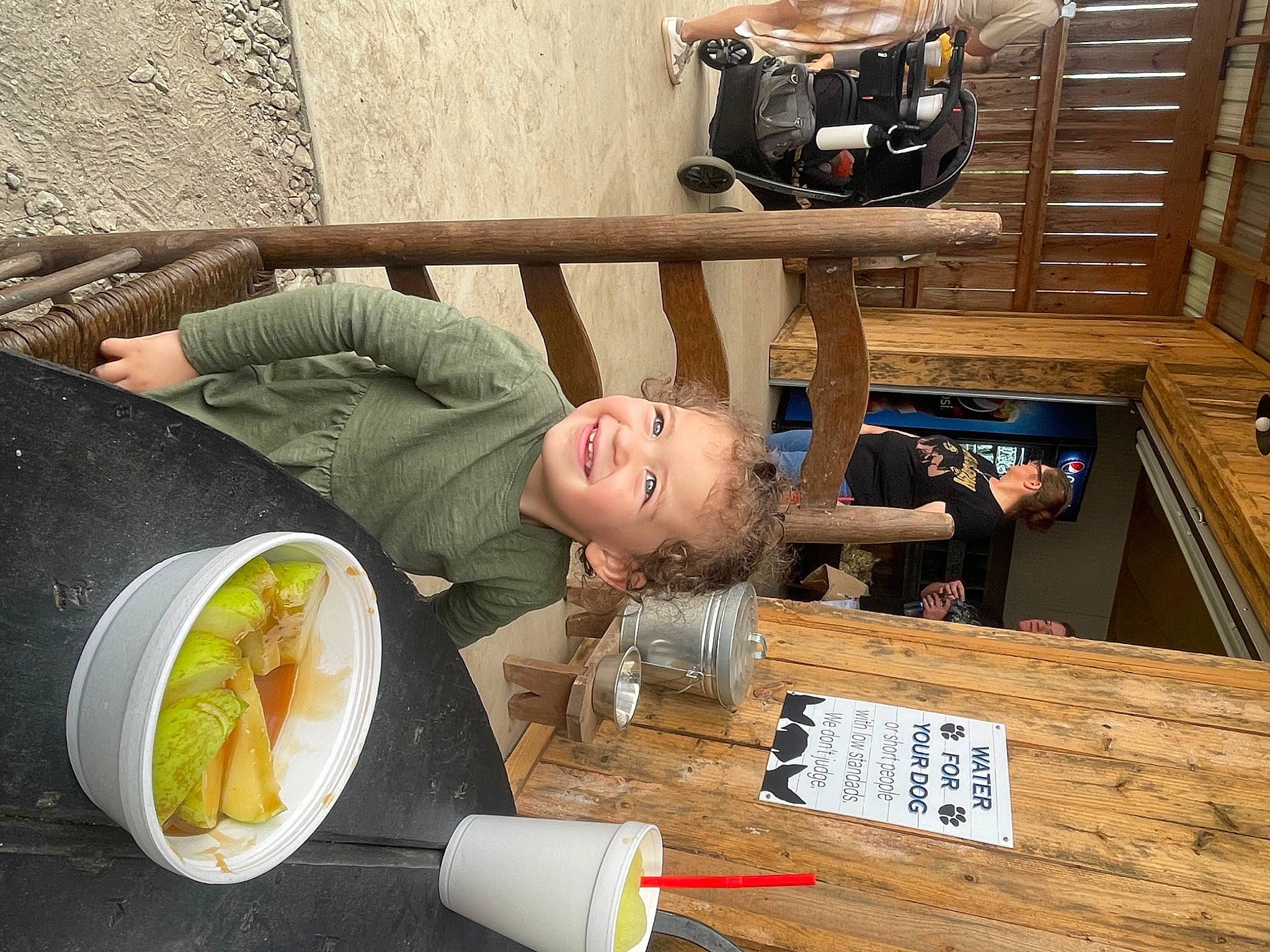 Kenlynn joined the competition — help win amazing prizes! chair, comfort_food, cooking, cuisine, dish, fast_food, finger_food, food, hat, joy, junk_food, leisure, person, plate, recreation, room, smile, table, tableware, toddler