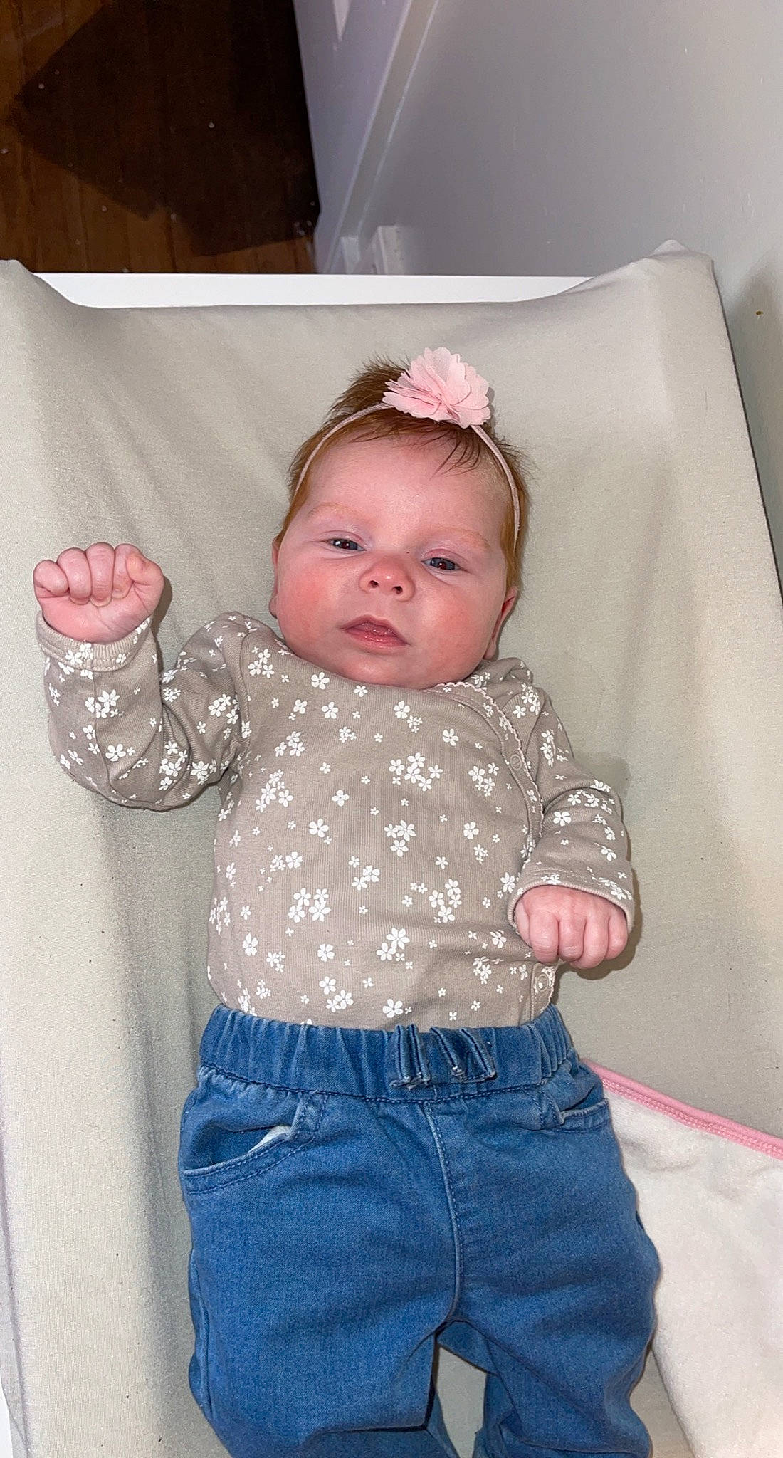 Brynleigh joined the competition — help win amazing prizes! arm, baby, baby_products, baby_toddler_clothing, cheek, child, comfort, drinkware, hand, linens, pattern, person, pink, product, skin, sleeve, standing, t_shirt, textile, toddler