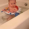 Asher joined the competition — help win amazing prizes! baby, bathing, bathtub, bodypart, brush, device, electricaldevice, face, finger, hand, head, indoors, person, photography, portrait, sitting, switch, tool, toothbrush, tub