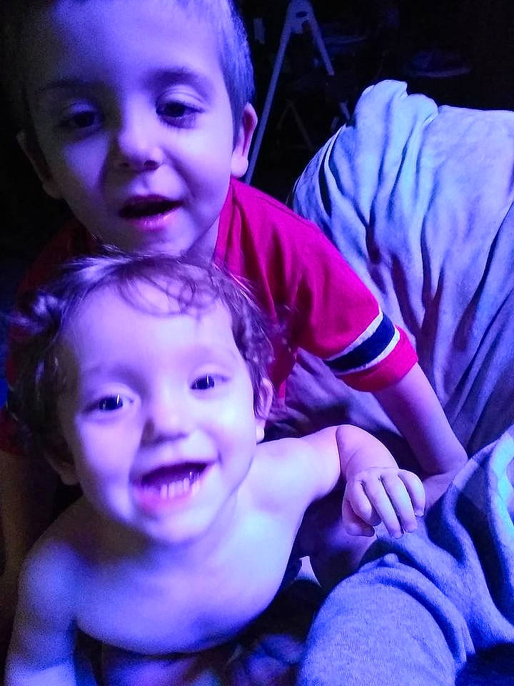 Alexa is registered to the contest to win money with this photo: baby, blue, cheek, child, eye, face, facial_expression, forehead, fun, head, human, joy, lip, mouth, nose, people, person, purple, skin, smile