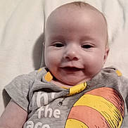 Elizabeth is registered to the contest to win money with this photo: applique, baby, bodypart, clothing, face, finger, hand, happy, head, homedecor, knitwear, linen, newborn, pattern, person, photography, portrait, smile, sweater, t_shirt