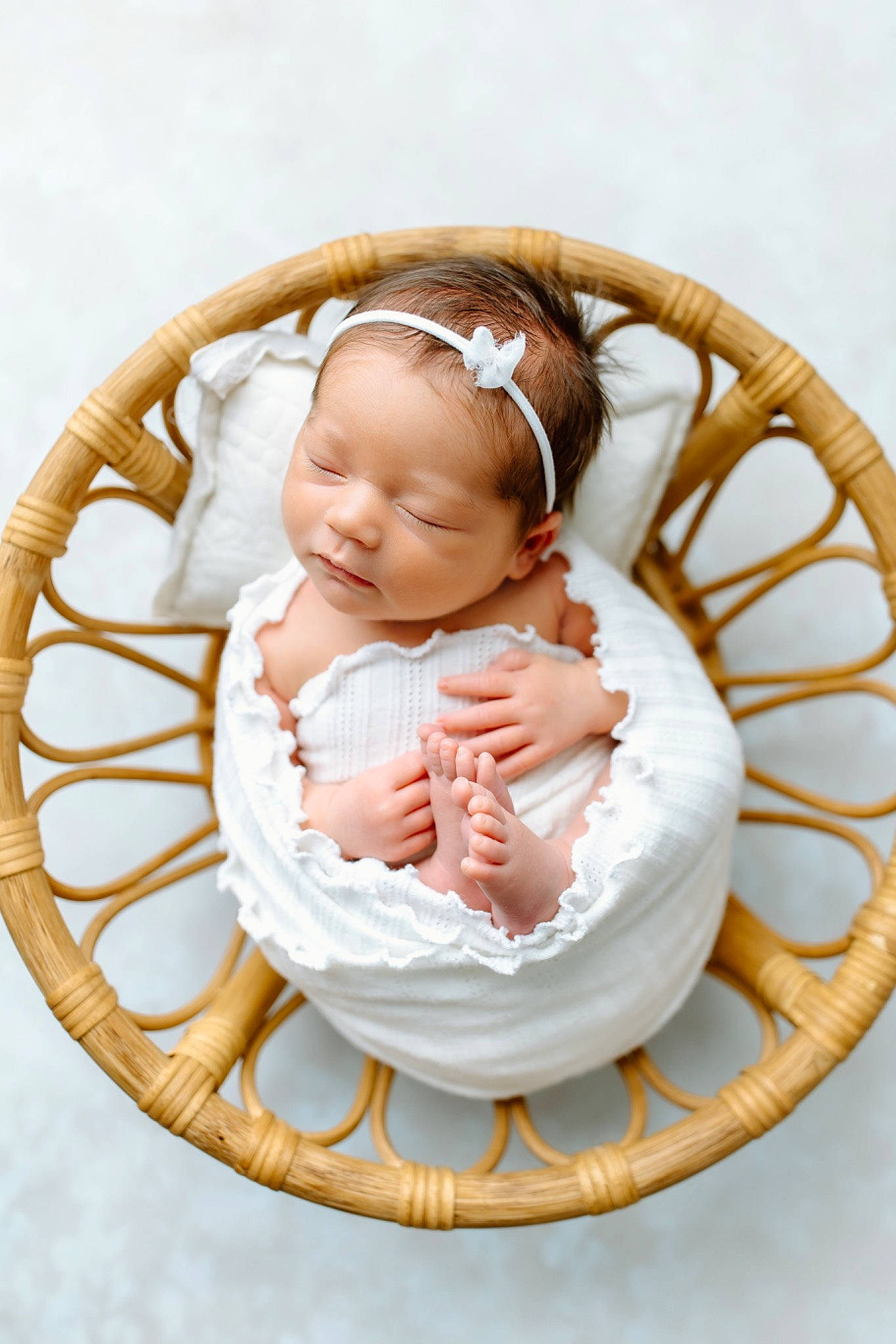 Kimber is registered to the contest to win money with this photo: baby, baby_products, baby_toddler_clothing, chair, child, circle, comfort, dishware, fashion_accessory, hair_accessory, happy, headband, headgear, headpiece, jewellery, pattern, peach, person, serveware, toddler