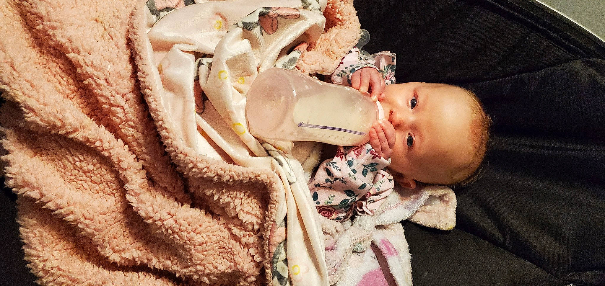 Arabella is registered to the contest to win money with this photo: baby, baby_toddler_clothing, child, drinkware, eyelash, fashion_accessory, flash_photography, fur, happy, headgear, lip, nail, neck, pattern, peach, person, pink, skin, smile, textile