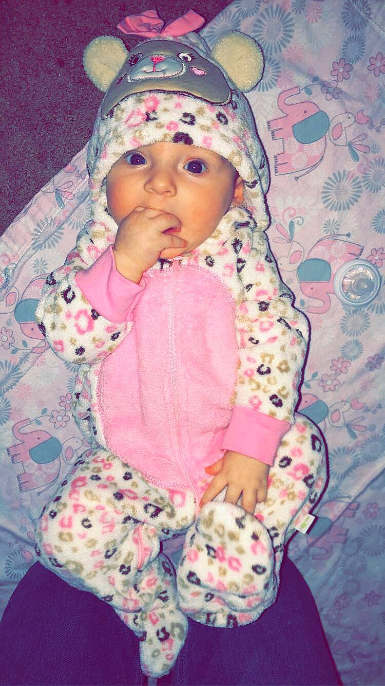 Blakeleigh joined the competition — help win amazing prizes! baby, baby_products, baby_toddler_clothing, cheek, child, doll, headgear, headwear, pattern, person, pink, textile, toddler, toy