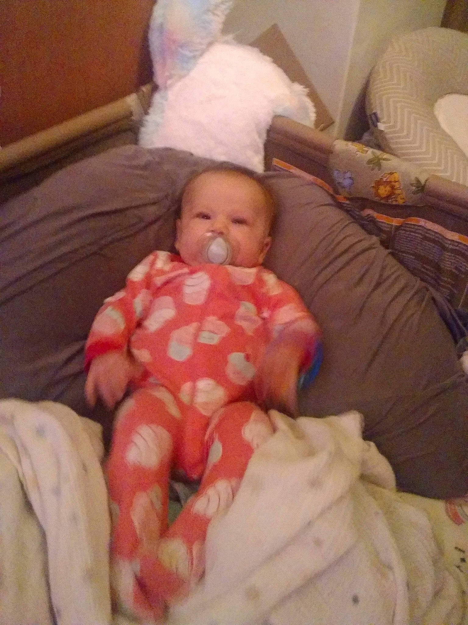 Braxlee joined the competition — help win amazing prizes! baby, baby_products, baby_sleeping, baby_toddler_clothing, bedding, bedtime, carmine, cheek, child, comfort, couch, lap, linens, mouth, person, pillow, room, sitting, skin, thumb