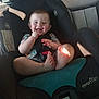 Algan joined the competition — help win amazing prizes! baby, car_seat, child, smiling, happy, infant, seatbelt, foot, sunlight, vehicle_interior, clothing, head, cute, sitting, playful, safety, evenflo, seat, portrait, daylight