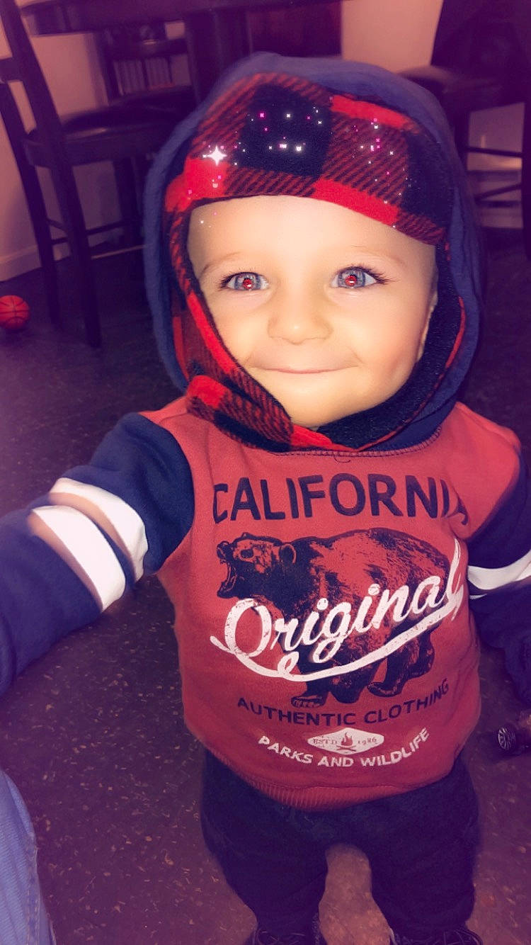 Byron joined the competition — help win amazing prizes! cap, child, cool, headgear, person, t_shirt, toddler