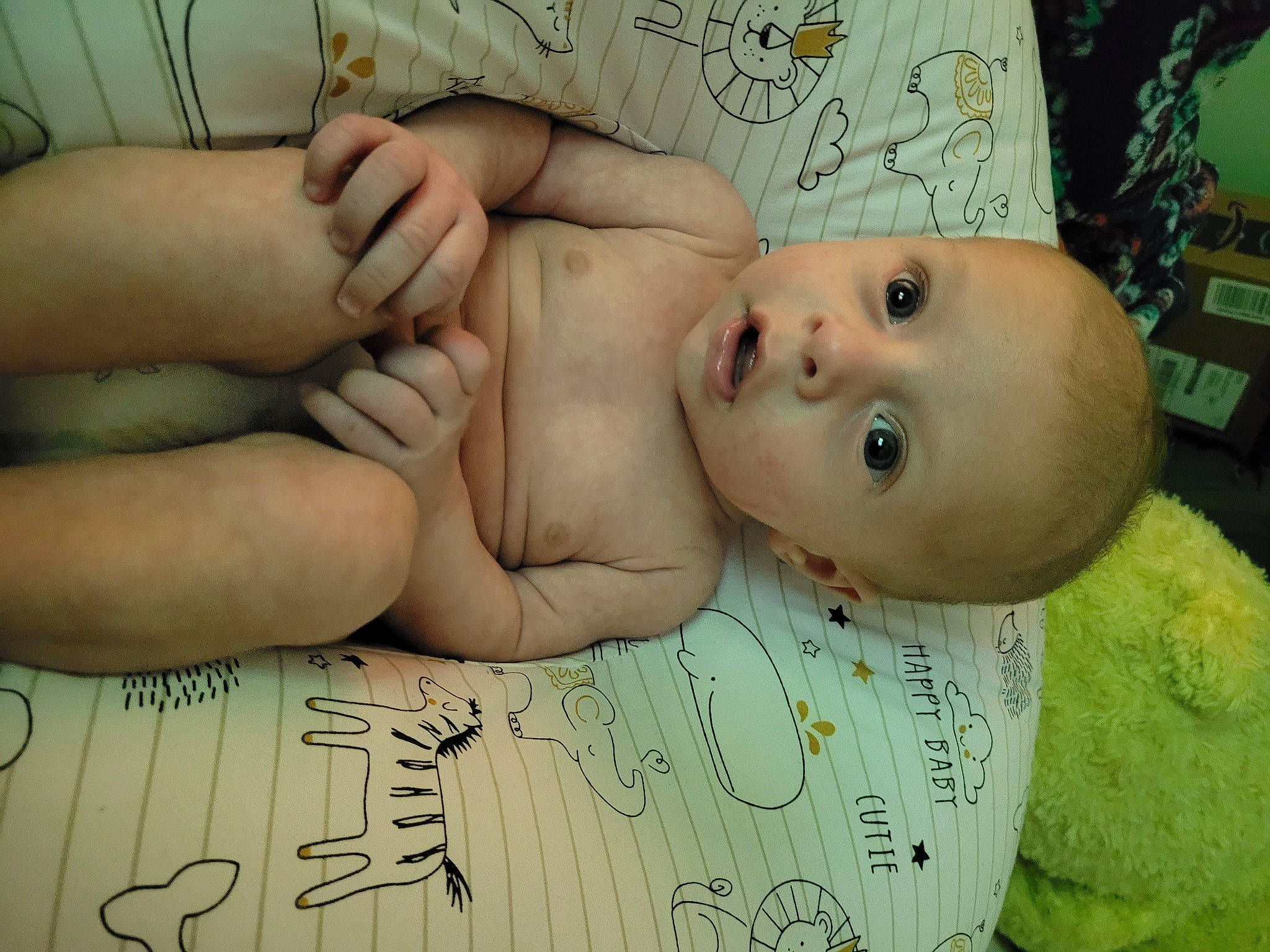 Elvis is registered to the contest to win money with this photo: abdomen, art, baby, cheek, chest, child, comfort, eye, eyebrow, eyelash, finger, happy, head, iris, linens, mouth, nose, person, skin, textile