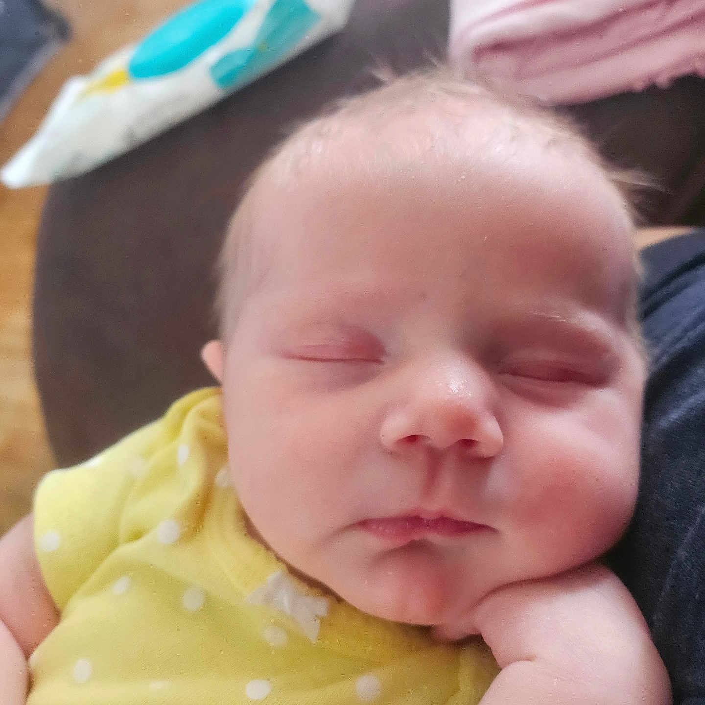 Briana is registered to the contest to win money with this photo: baby, bed, bedroom, blanket, clothing, couch, cushion, face, furniture, head, homedecor, indoors, newborn, person, photography, portrait, quilt, room, sleeping, t_shirt