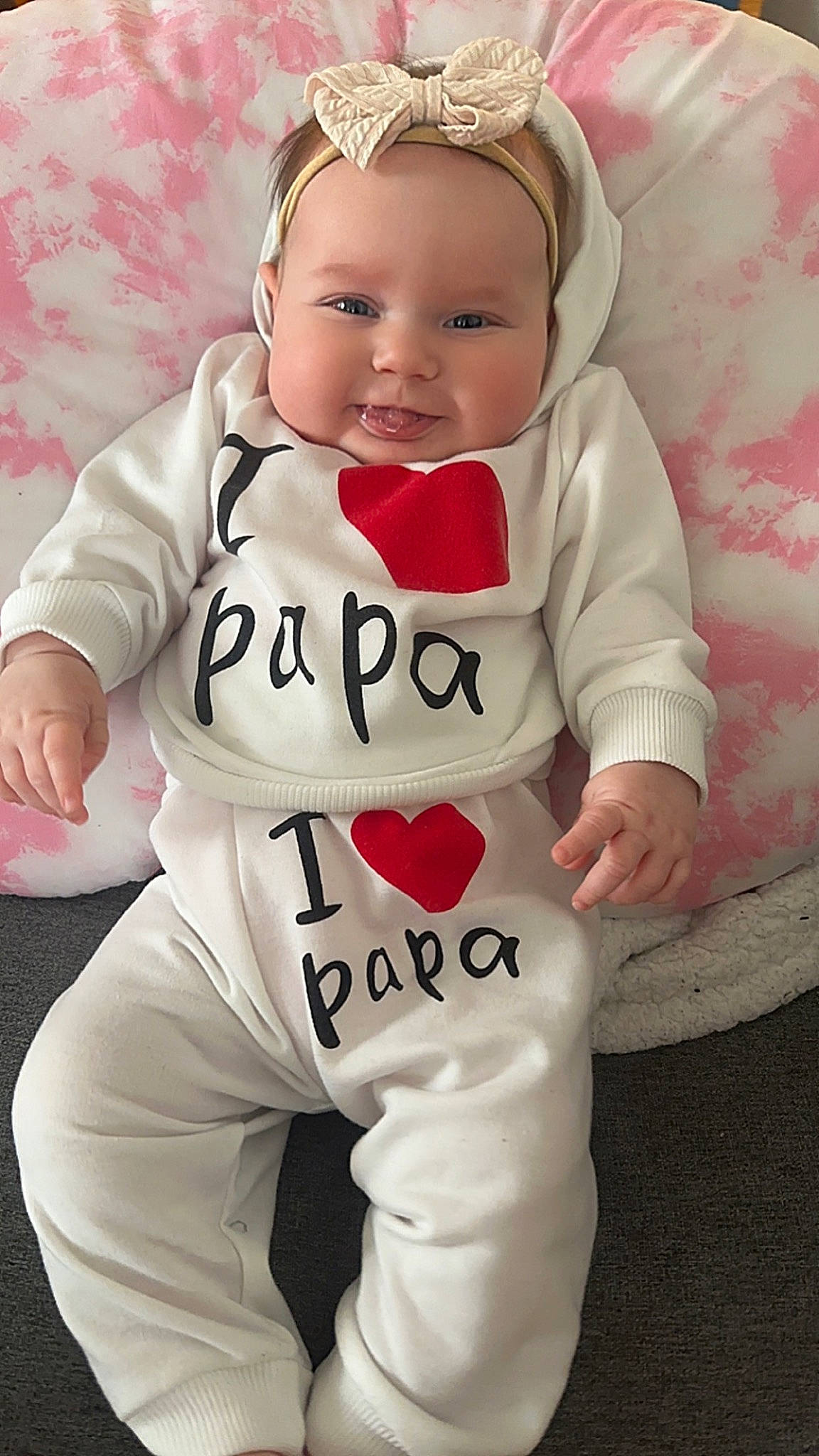 Averie joined the competition — help win amazing prizes! baby, baby_toddler_clothing, carmine, cheek, child, chin, cool, face, finger, gesture, glove, happy, outerwear, person, pink, sleeve, smile, sportswear, t_shirt, thumb