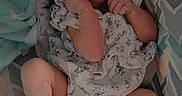 Emily is registered to the contest to win money with this photo: baby, baby_nest, blanket, child, closeup, cozy, cute, floral_outfit, headband, indoors, infant, newborn, pacifier, patterned, peaceful, resting, sleeping, small_feet, small_hands, soft_toys