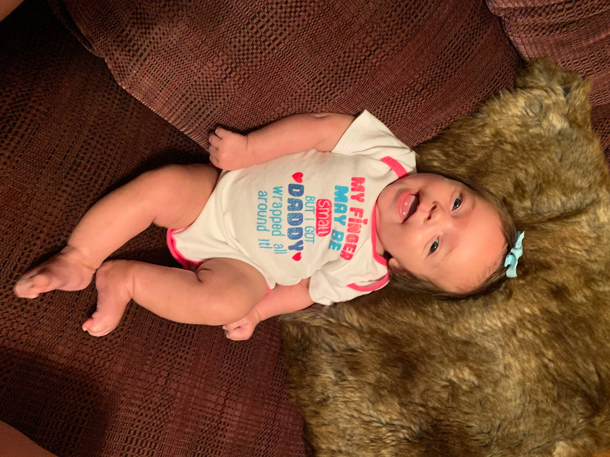 Aubree joined the competition — help win amazing prizes! baby, baby_toddler_clothing, cheek, child, comfort, face, finger, foot, fur, happy, hat, head, human_leg, nail, person, skin, sleeve, thigh, thumb, toddler
