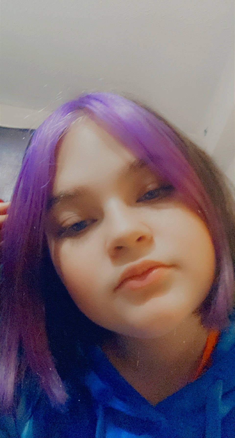 Kaia joined the competition — help win amazing prizes! bangs, black_hair, cheek, chin, eyebrow, eyelash, forehead, hime_cut, iris, jaw, layered_hair, lip, makeover, mouth, nose, person, purple, skin, step_cutting, violet