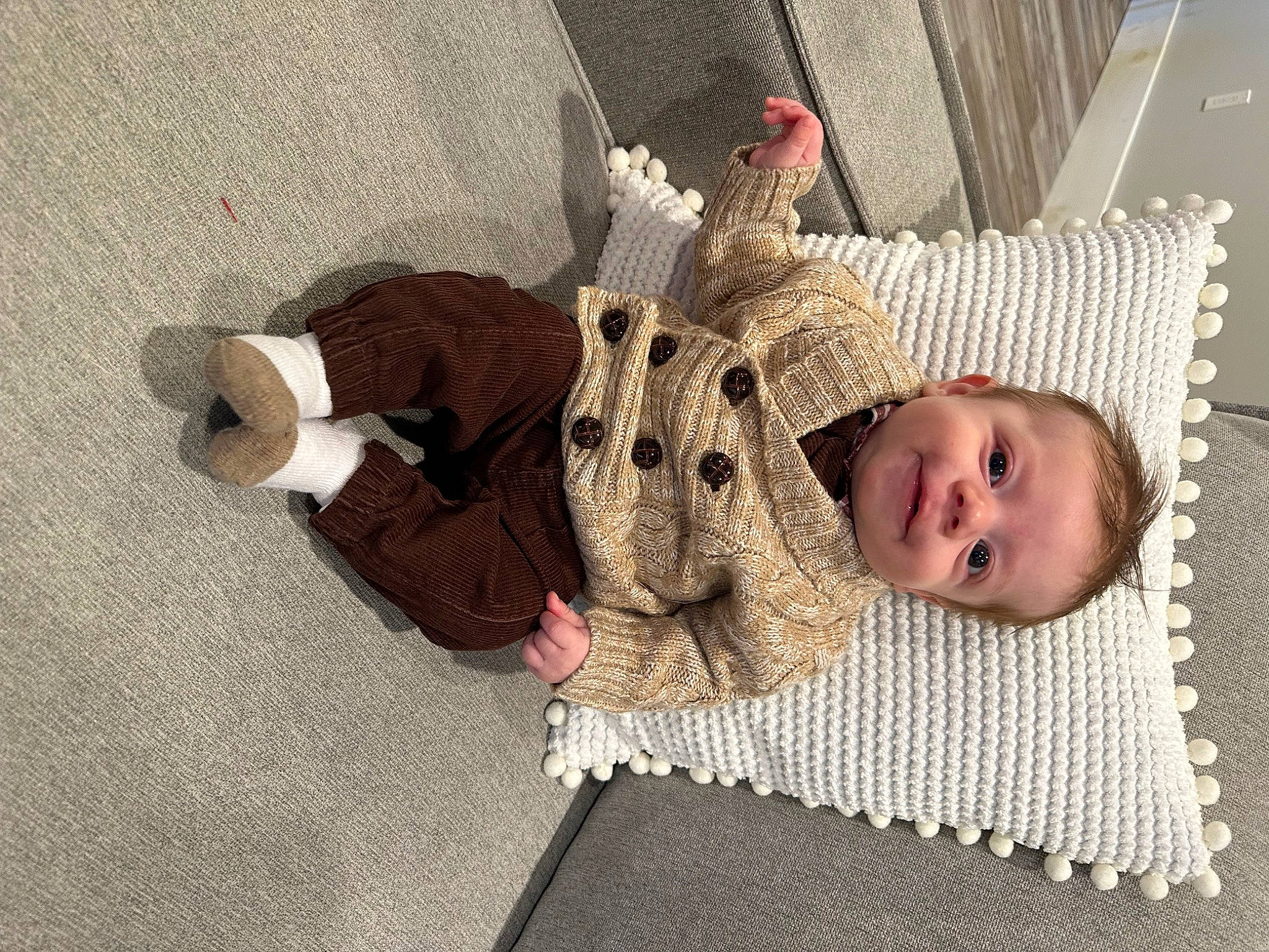 Lucas joined the competition — help win amazing prizes! baby, baby_products, baby_safety, baby_sleeping, baby_toddler_clothing, bedding, child, comfort, costume_hat, fashion_accessory, flooring, fur, linens, person, room, sitting, stuffed_toy, toddler, toy, wood