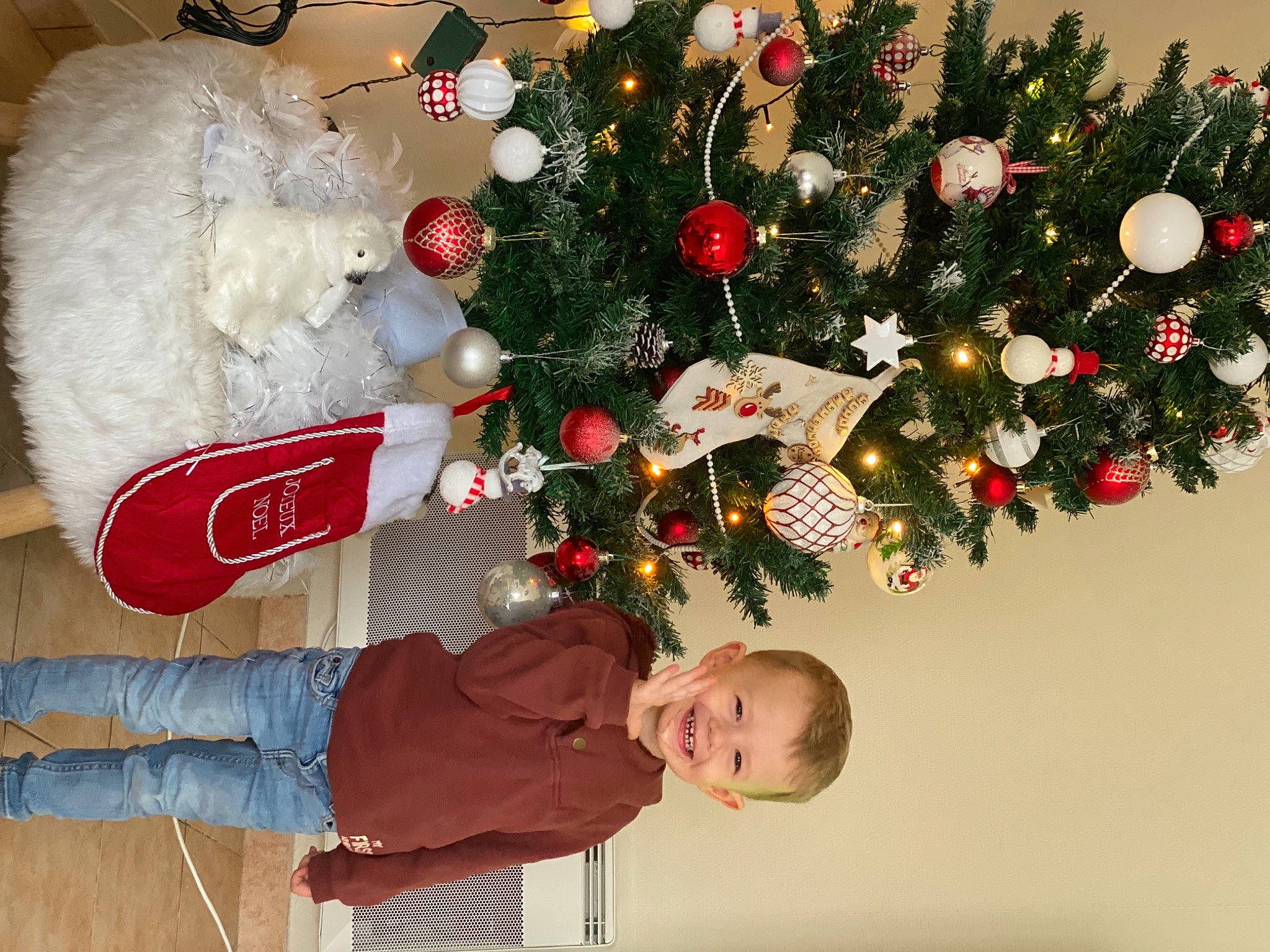 Evann a rejoint le concours — aidez-le/la à gagner de superbes lots ! christmas, christmas_decoration, christmas_eve, christmas_lights, christmas_ornament, christmas_tree, conifer, costume_accessory, denim, event, fictional_character, fur, happy, holiday, holiday_ornament, interior_design, jeans, joy, ornament, person