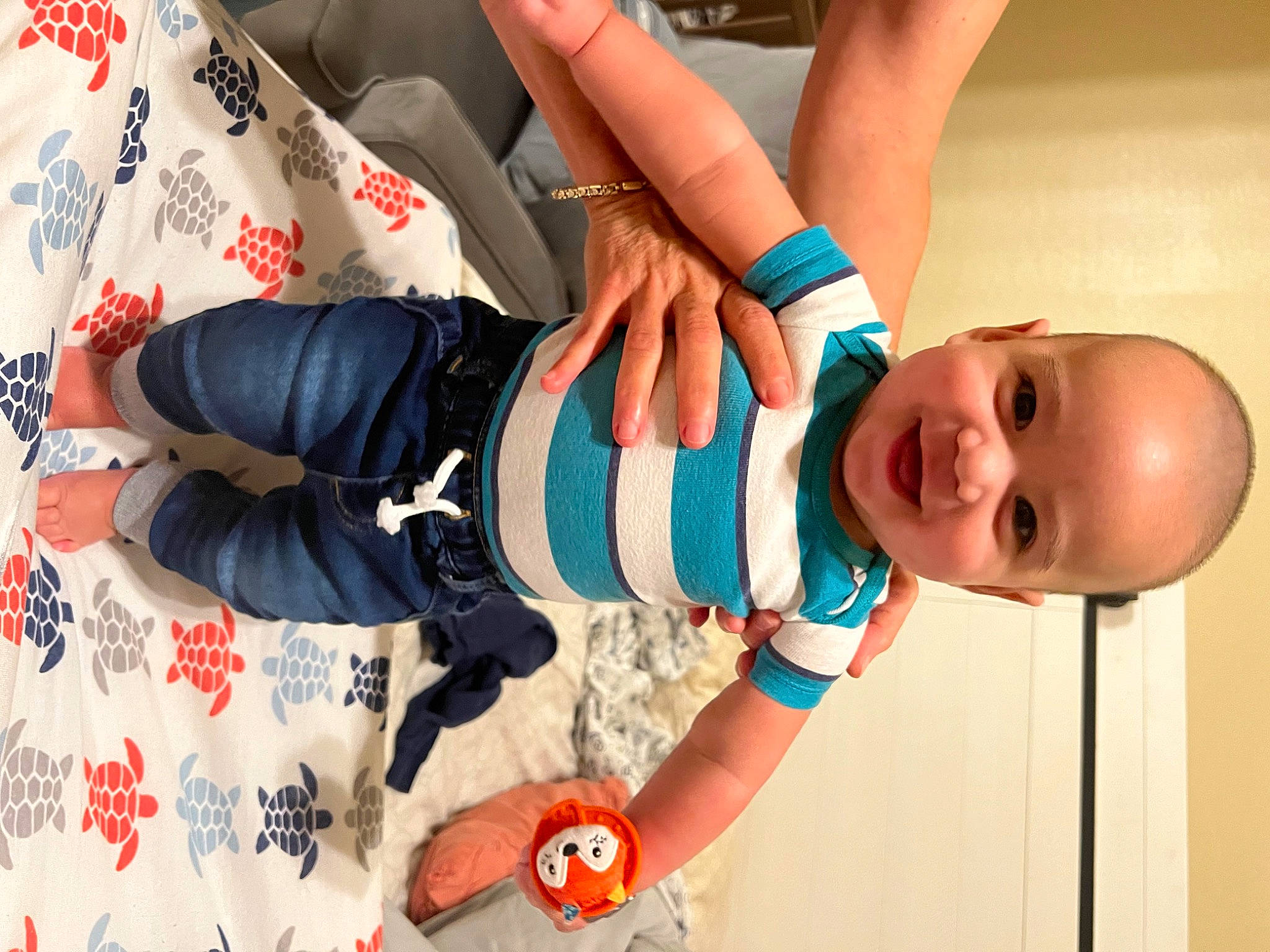 Boston joined the competition — help win amazing prizes! baby, baby_products, baby_safety, baby_toddler_clothing, child, elbow, finger, fun, gesture, happy, joy, leisure, nail, pattern, person, play, red, sleeve, smile, thumb