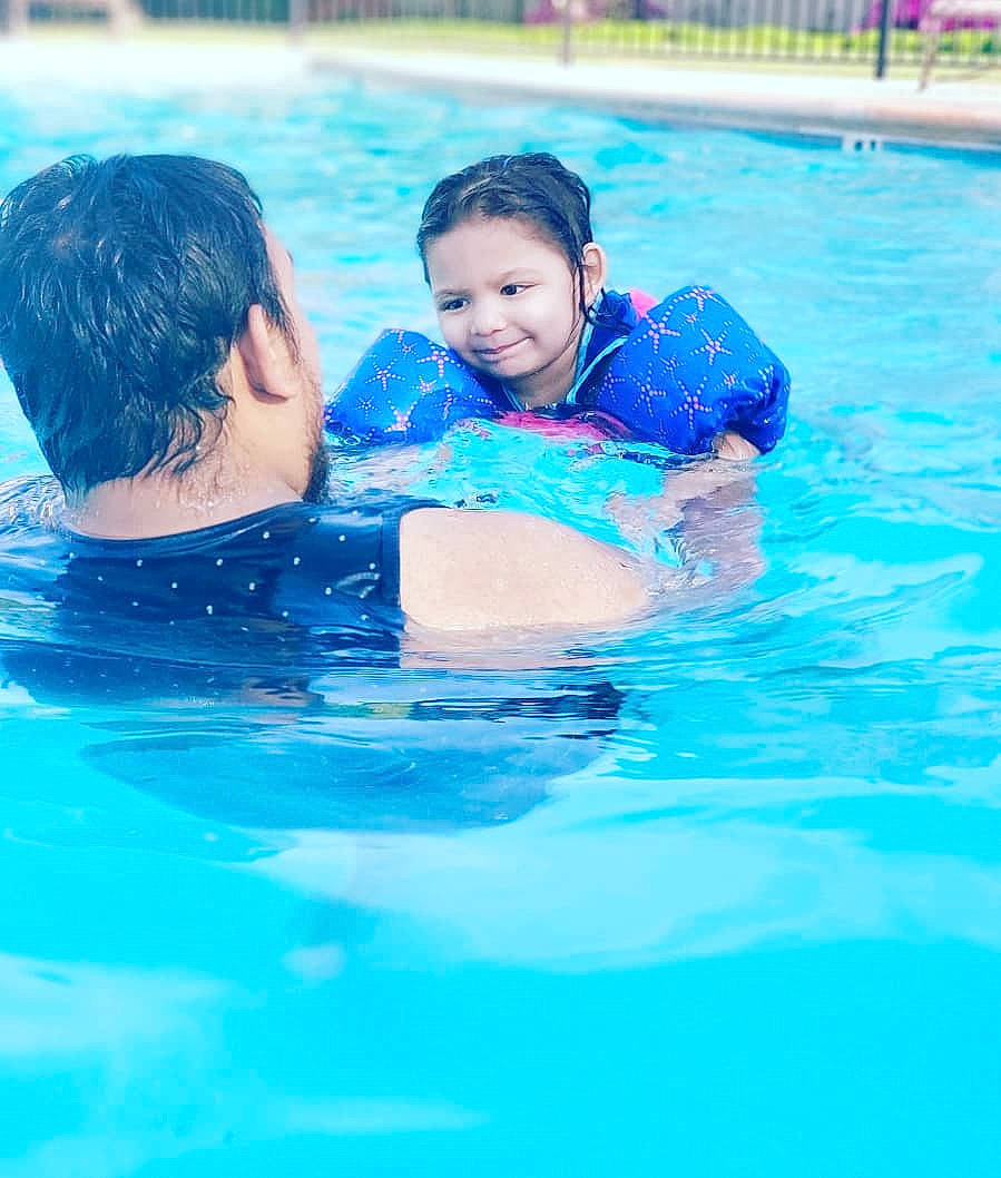 Joy joined the competition — help win amazing prizes! baby, child, fun, games, happy, joy, leisure, leisure_centre, mother, person, personal_protective_equipment, play, product, recreation, sky, smile, summer, swimming, swimming_pool, toddler