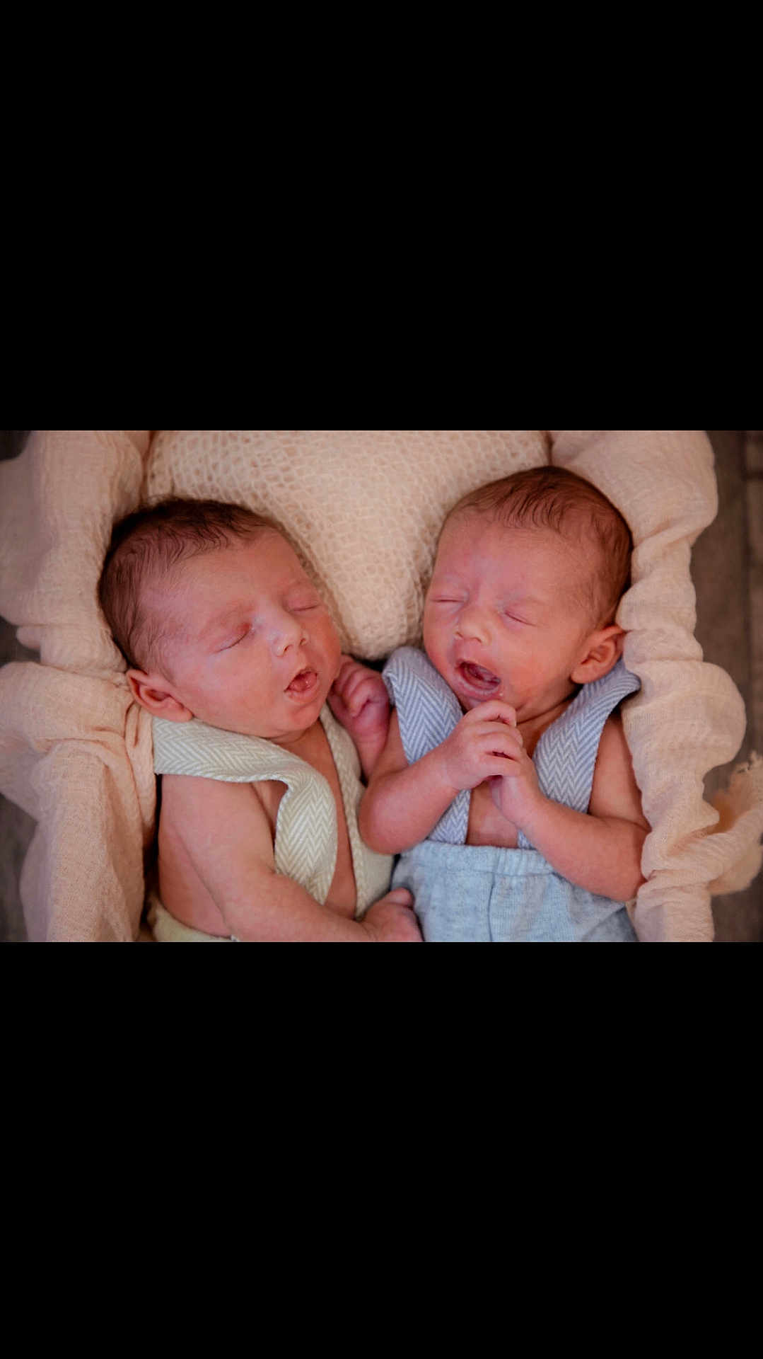Ransom N Branson is registered to the contest to win money with this photo: newborn, twins, baby, sleeping, infant, cute, soft_fabric, pastel_colors, cozy, close_up, portrait, peaceful, tiny_hands, newborn_clothing, indoor, family, adorable, skin, resting, infancy