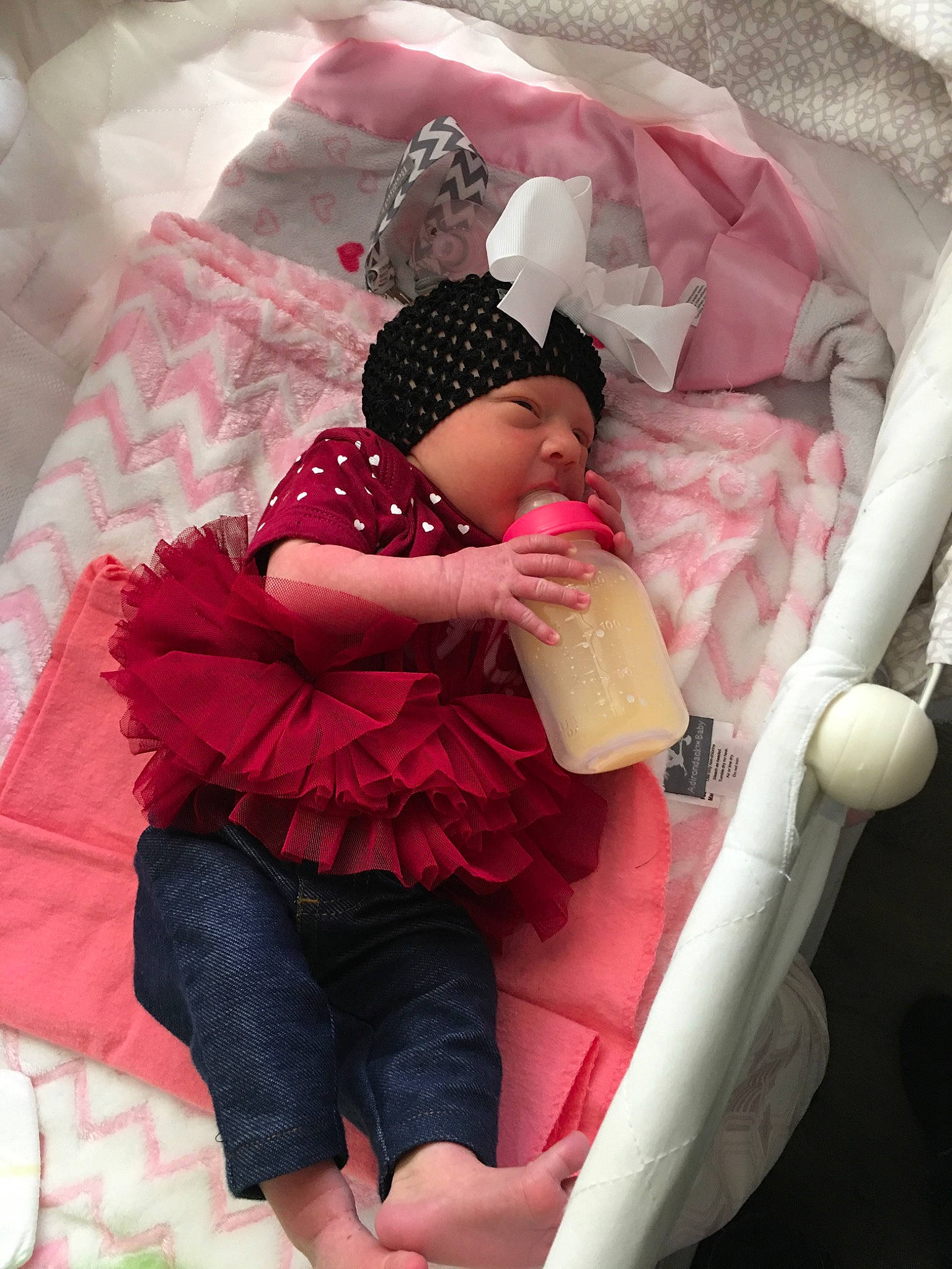 Sabrina joined the competition — help win amazing prizes! baby, baby_products, bedtime, child, furniture, headwear, nap, person, pink, product, skin, sleep, textile, toddler