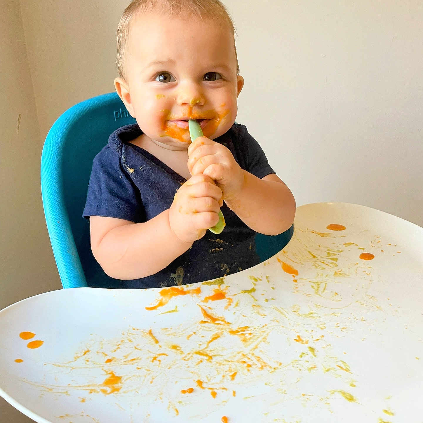 Creed joined the competition — help win amazing prizes! baby, biting, brush, cream, cutlery, dessert, device, eating, face, food, furniture, head, icecream, person, photography, portrait, spoon, tool, toothbrush